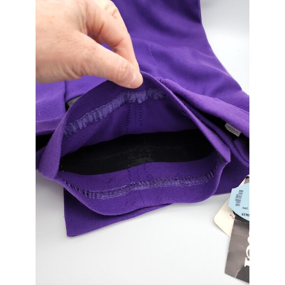 Rafael Wool Lined Women's Purple Pants Black Trim Pocket Size 16 NWT Vintage - Picture 11 of 12